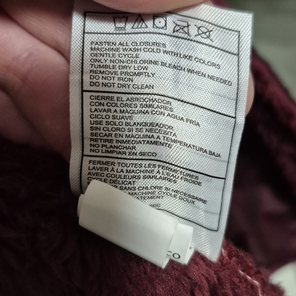 Reebok Plush Burgundy Zip-Up Hoodie - Picture 5 of 6